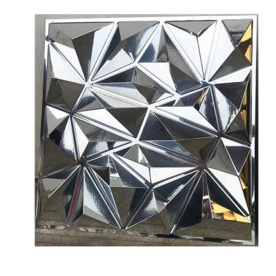 Metallic Silver 3D PVC Wall Panel for decoration hundreds of pattern for options