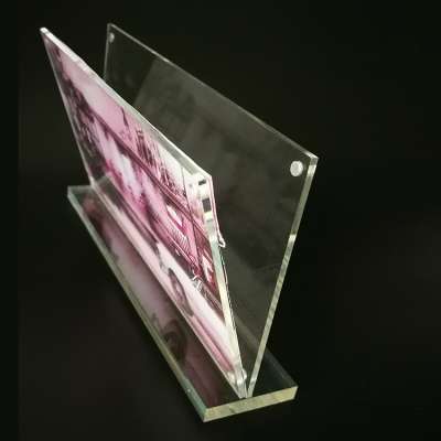 Cheap 8.5 X 11 Acrylic Sign Holder Clear Acrylic Tent Card Holder Desk Name Plate Transparent Acrylic T-type card