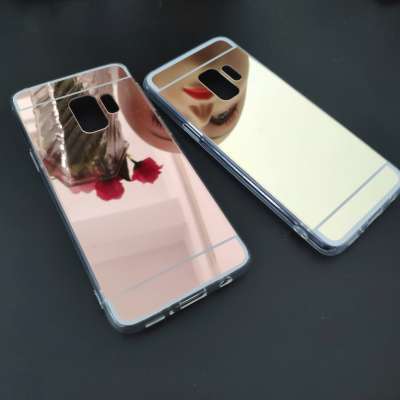 shatterproof Plastic Anti-scratch Rose gold mirror for cell phone protective case