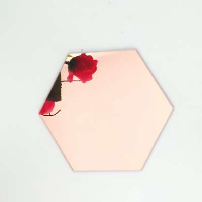 shatterproof plastic Rose gold mirror for wall decoration