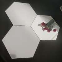 2.0MM Self-adhesive backed hexagon acrylic mirror for wall decoration